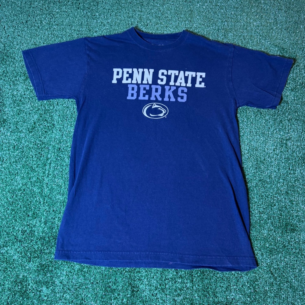 Champion Penn State Berks Nittany Lions Navy Blue Graphic T-Shirt Mens Medium